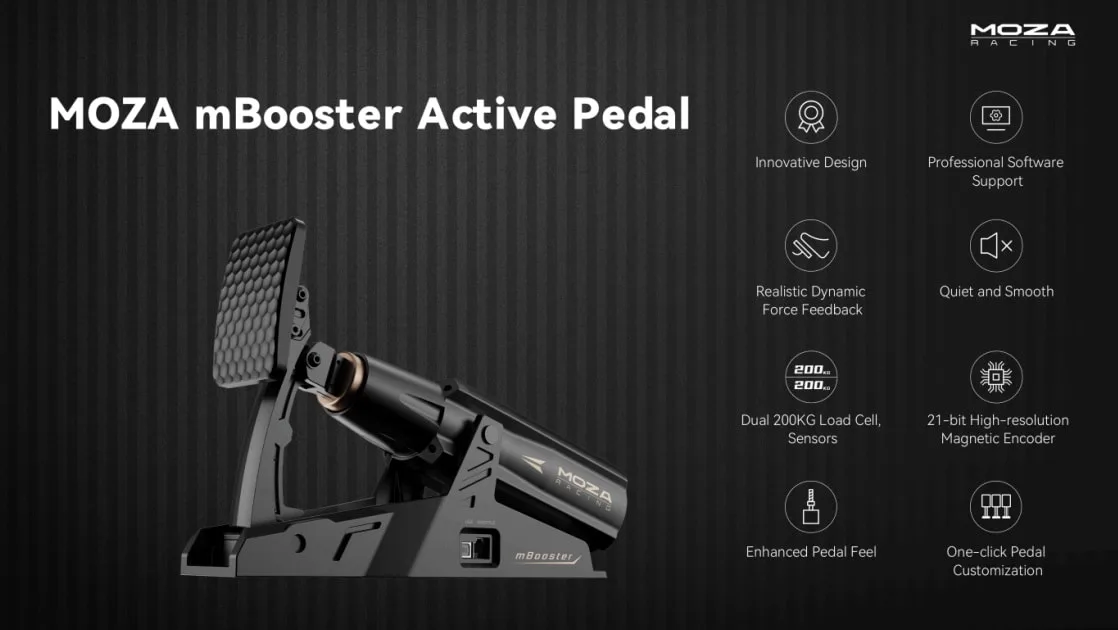 Moza racing mbooster active pedals