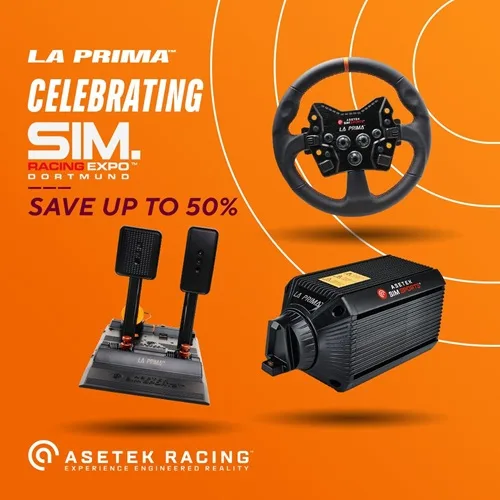 Asetek Simsports promo Simracing Expo La prima gt